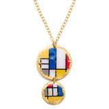 Mondrian 2-Part Pendant - Museum Jewelry - Museum Company Photo