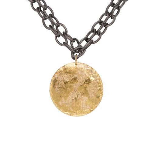 Copenhagen Disc Pendant Gold - Museum Jewelry - Museum Company Photo