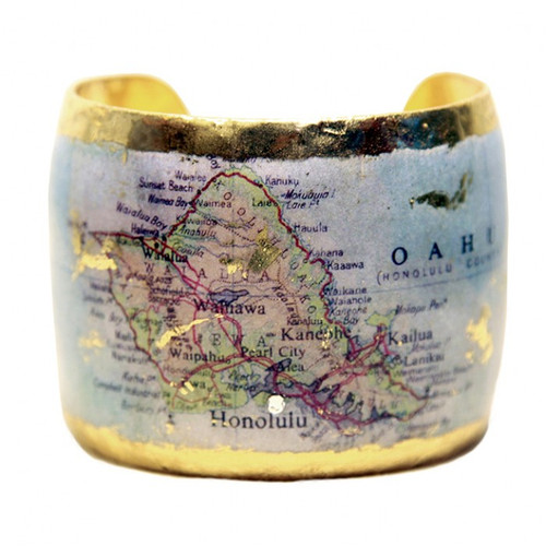 Honolulu Map Cuff - Museum Jewelry - Museum Company Photo