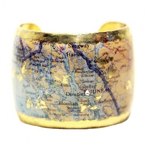 Juneau Map Cuff - Museum Jewelry - Museum Company Photo