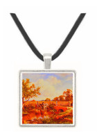 A Farm Boy Watering Horses at a Brook - Henry H. Parker -  Museum Exhibit Pendant - Museum Company Photo