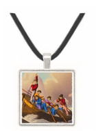 A Ships Boat Attacking a Whale - J. Maiden -  Museum Exhibit Pendant - Museum Company Photo