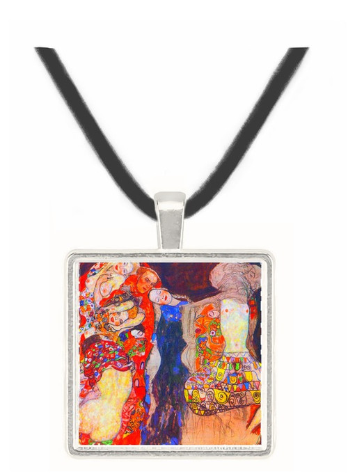 adorn the bride with veil and wreath by Klimt -  Museum Exhibit Pendant - Museum Company Photo