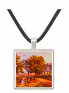 American Homestead Autumn - Currier and Ives -  Museum Exhibit Pendant - Museum Company Photo