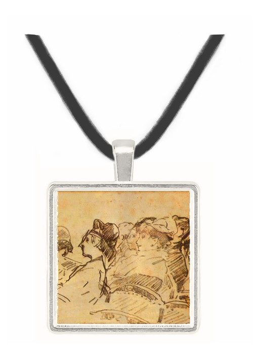 At the Theater by Manet -  Museum Exhibit Pendant - Museum Company Photo