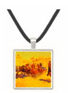 Attack on the Supply Wagon - Frederic Remington -  Museum Exhibit Pendant - Museum Company Photo