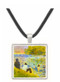 Bathing with a white horse in the river by Seurat -  Museum Exhibit Pendant - Museum Company Photo