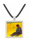 Boy sitting on a lawn by Seurat -  Museum Exhibit Pendant - Museum Company Photo