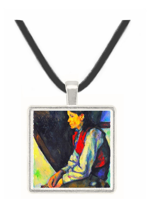 Boy with Red Vest by Cezanne -  Museum Exhibit Pendant - Museum Company Photo