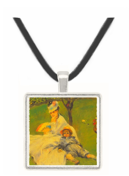 Camille Monet and her son Jean in the garden of Argenteuil by Renoir -  Museum Exhibit Pendant - Museum Company Photo