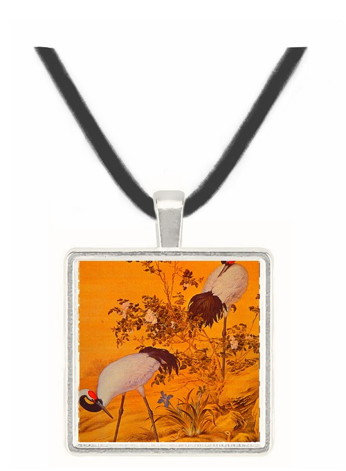 Cranes and Flowers - Lang Shih ning -  Museum Exhibit Pendant - Museum Company Photo