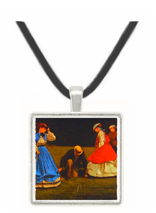 Croquet Scene Winslow Homer -  Museum Exhibit Pendant - Museum Company Photo