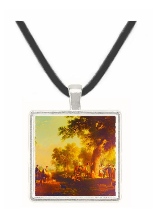 Dance of the Haymakers - Asher Brown Durand -  Museum Exhibit Pendant - Museum Company Photo