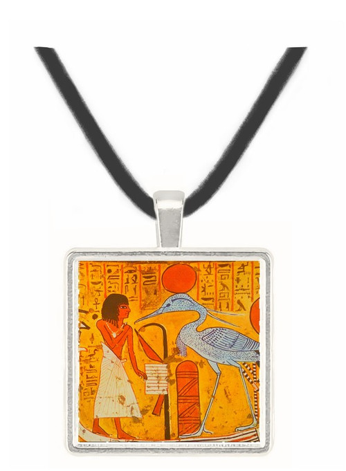 Dead Man Standing in Barge of the Sun Worshipping... -  Museum Exhibit Pendant - Museum Company Photo