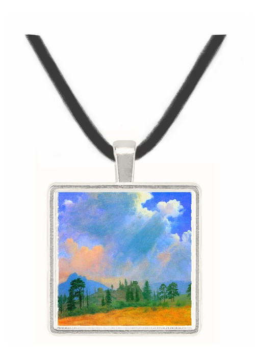 Fir trees and storm clouds by Bierstadt -  Museum Exhibit Pendant - Museum Company Photo