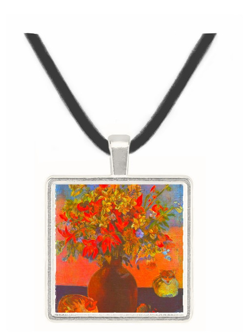 Flowers and Cats by Gauguin -  Museum Exhibit Pendant - Museum Company Photo