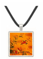 Flowers and Sparrows - unknown artist -  Museum Exhibit Pendant - Museum Company Photo