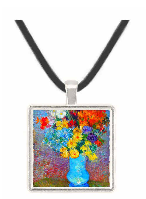 Flowers in a blue vase by Van Gogh -  Museum Exhibit Pendant - Museum Company Photo