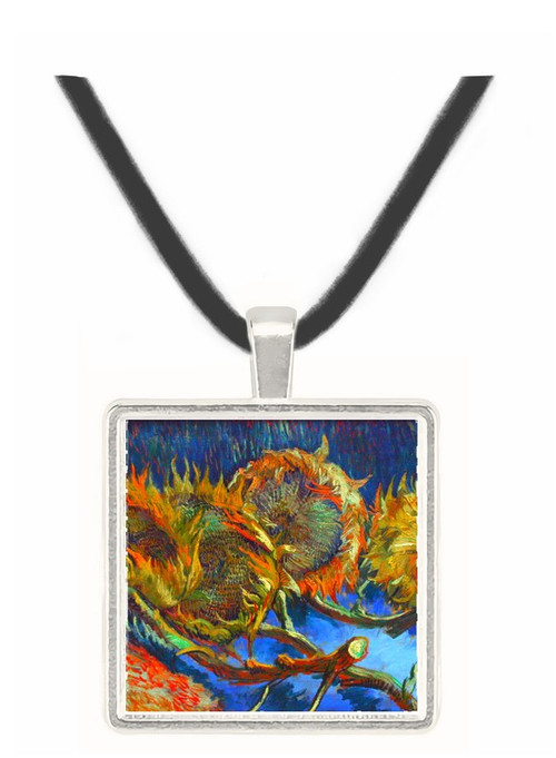 Four Sunflowes gone to Seed by Van Gogh -  Museum Exhibit Pendant - Museum Company Photo