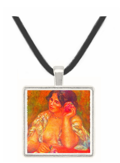 Gabriele with a rose by Renoir -  Museum Exhibit Pendant - Museum Company Photo