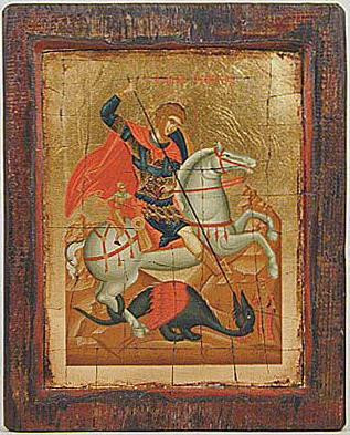 St. George - Icon on Old Wood - Photo Museum Store Company