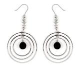 Triple Circle Brown Glass Earrings - Photo Museum Store Company