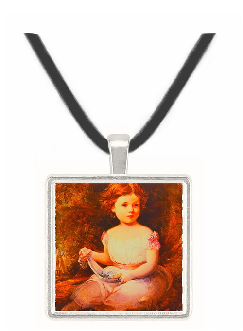 Girl with Flowers - J.R. Spencer Stanhope -  Museum Exhibit Pendant - Museum Company Photo