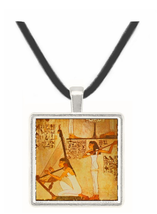 Girls Playing the Harp and Lute - Tomb of Pashed -  Museum Exhibit Pendant - Museum Company Photo