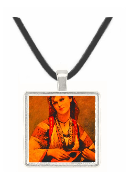 Gypsy with a Mandolin - Jean Baptiste Camille Corot -  Museum Exhibit Pendant - Museum Company Photo
