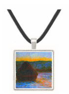 Haylofts thaw, sunset by Monet -  Museum Exhibit Pendant - Museum Company Photo