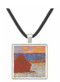 Haystacks, snow, covered the sky by Monet -  Museum Exhibit Pendant - Museum Company Photo