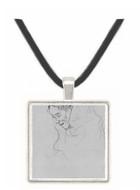 Head of an old woman in profile by Klimt -  Museum Exhibit Pendant - Museum Company Photo