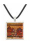 Houses with laundry lines and suburban by Schiele -  Museum Exhibit Pendant - Museum Company Photo