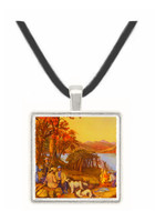 Hunting -  Fishing and Forest Scenes - Currier and Ives -  Museum Exhibit Pendant - Museum Company Photo