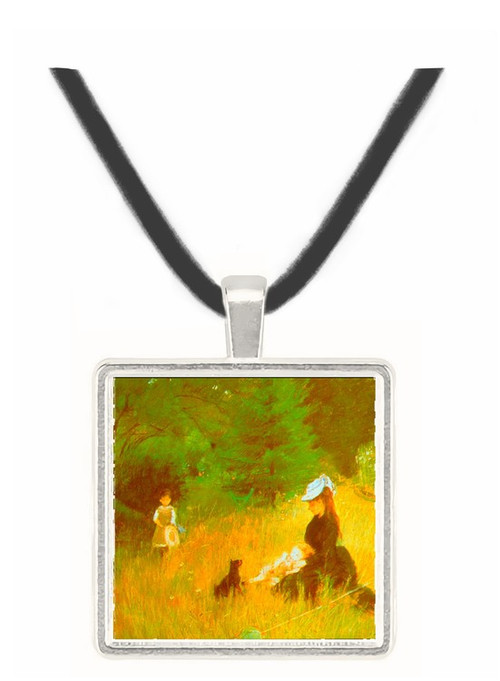 In the Grass by Morisot -  Museum Exhibit Pendant - Museum Company Photo