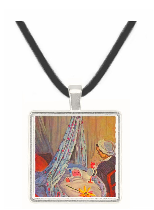 Jean Monet in the cradle by Monet -  Museum Exhibit Pendant - Museum Company Photo