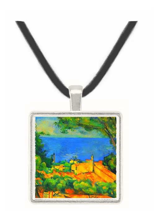 l'Estaque with Red Roofs by Cezanne -  Museum Exhibit Pendant - Museum Company Photo