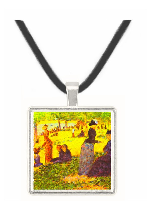 La Grande Jatte by excursionists by Seurat -  Museum Exhibit Pendant - Museum Company Photo