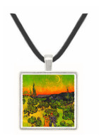 Landscape with Couple Walking and Crescent Moon -  Museum Exhibit Pendant - Museum Company Photo