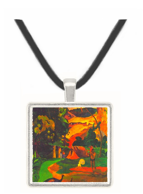 Landscape With Peacocks by Gauguin -  Museum Exhibit Pendant - Museum Company Photo