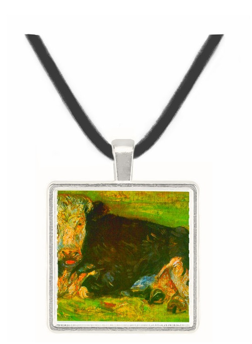 Lying Cow -  Museum Exhibit Pendant - Museum Company Photo