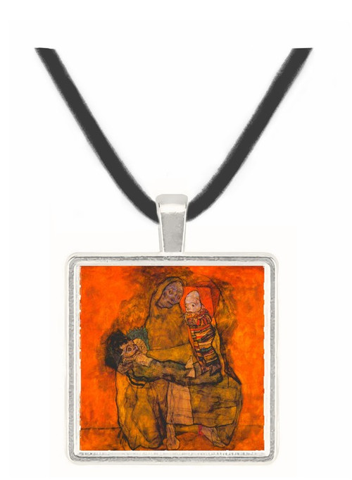 Mother with two children by Schiele -  Museum Exhibit Pendant - Museum Company Photo