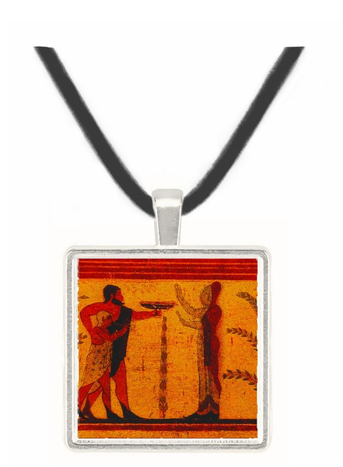 Offering Fresco - Etruscan - Tomb of the Barons - Tarquinia -  -  Museum Exhibit Pendant - Museum Company Photo