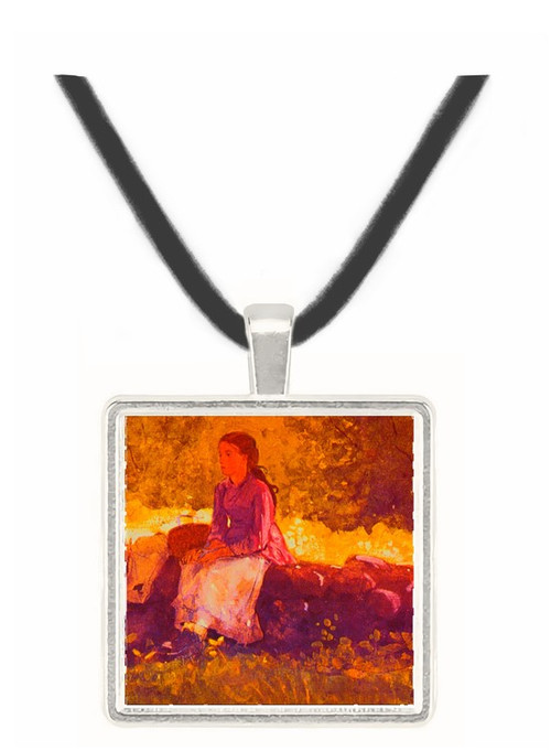 On the Fence - Winslow Homer -  Museum Exhibit Pendant - Museum Company Photo