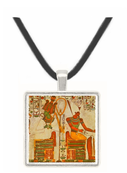 Osiris and Atum Seated with Offerings -  Museum Exhibit Pendant - Museum Company Photo