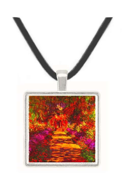 Path in Monets garden in Giverny by Monet -  Museum Exhibit Pendant - Museum Company Photo