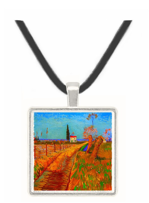 Path Through a Field with Willows -  Museum Exhibit Pendant - Museum Company Photo