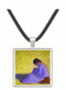 Peasant Woman Seated in the Grass by Seurat -  Museum Exhibit Pendant - Museum Company Photo