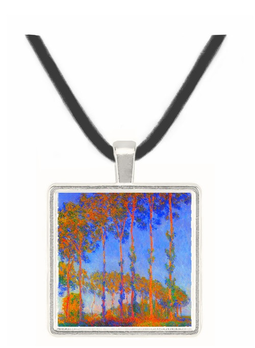 Poplars in the Epte, sunset by Monet -  Museum Exhibit Pendant - Museum Company Photo