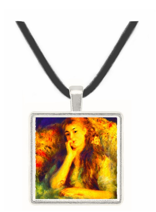 Portrait of a girl in thoughts by Renoir -  Museum Exhibit Pendant - Museum Company Photo
